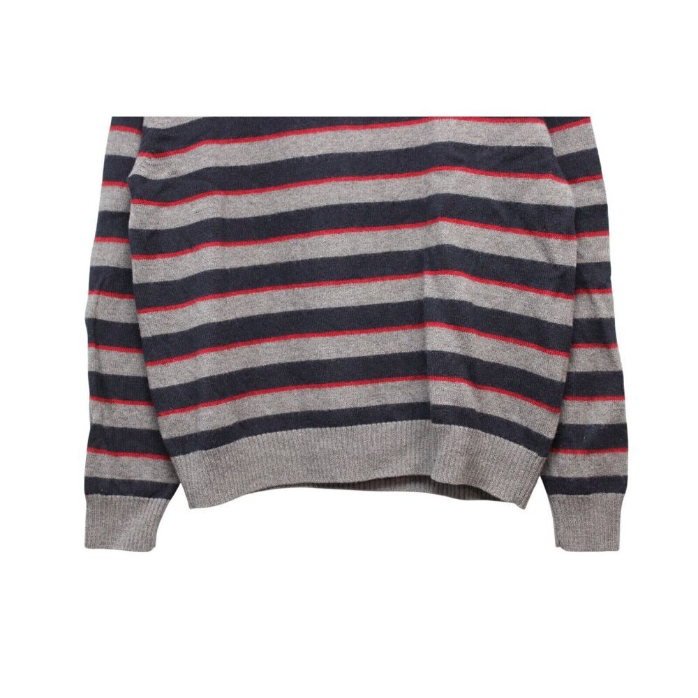 Brooks Brothers Mens Sweater Large 100% Merino Wool Extra Fine Italian Striped - Picture 3 of 12